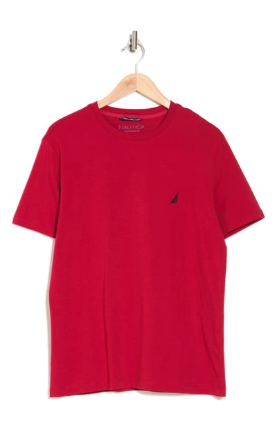 Shop Nautica Crewneck Logo T-shirt In  Red