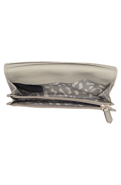 Shop Aimee Kestenberg Sovana Foldover Slim Wallet In Elephant Grey