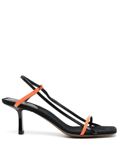 Shop Neous Merga 65mm Heel Sandals In 黑色