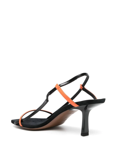 Shop Neous Merga 65mm Heel Sandals In 黑色