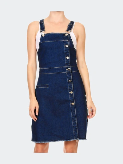 Shop Anna-kaci Womens 90s Fashion Adjustable Strap Denim Jean Overall Dress In Blue