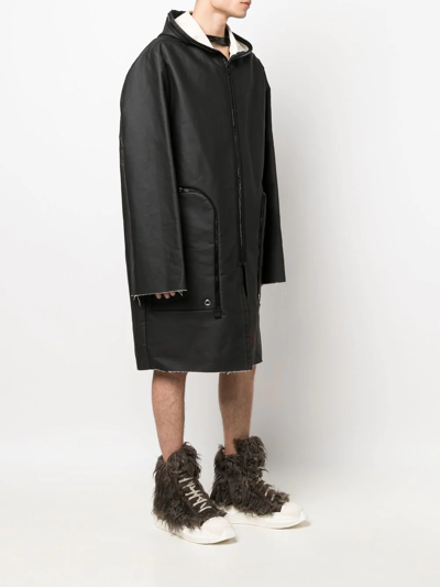 Rick Owens Strobe Long-length Parka In Black