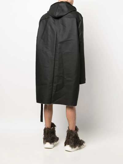 Rick Owens Strobe Long-length Parka In Black