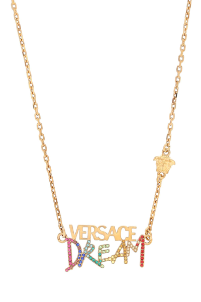 Shop Versace Dream Necklace In Gold