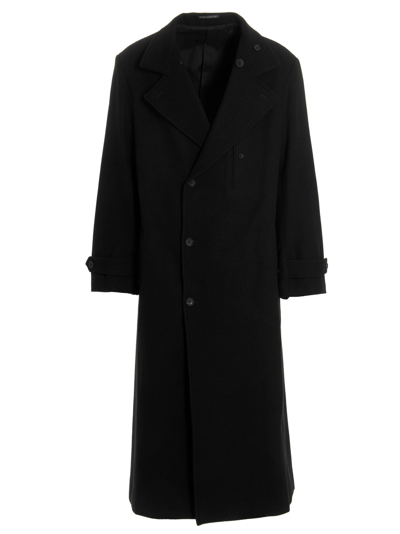 Shop Yohji Yamamoto 'old Tiger Leaves A Dream' Coat In Black
