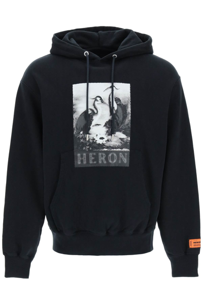 Shop Heron Preston Halftone Heron Hoodie In Black