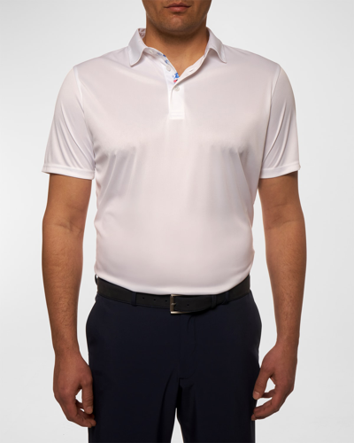 Shop Robert Graham Men's Axelsen Polo Shirt In White