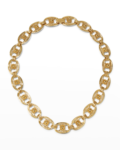 Shop Gas Bijoux Carthage Large Link Necklace In Gold