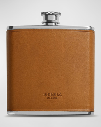 Shop Shinola Unisex Leather-wrapped Flask, 6oz