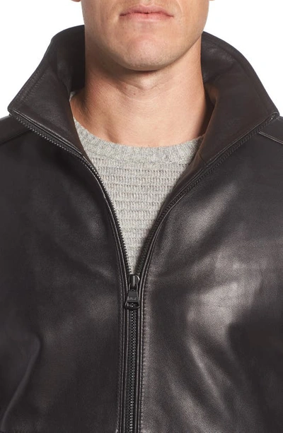 Shop Marc New York Hartz Leather Jacket With Quilted Bib In Black