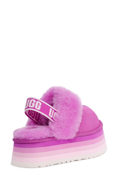 Ugg Women's Funkette Shearling Slingback Platform Slippers In Purple Ruby