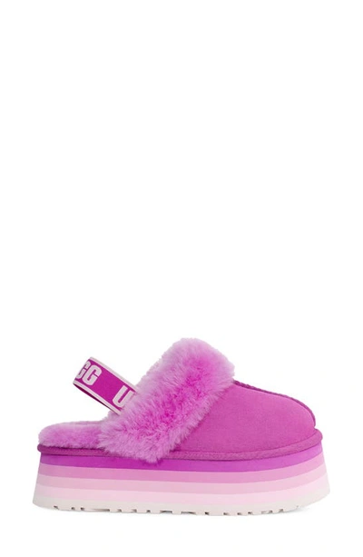 Ugg Women's Funkette Shearling Slingback Platform Slippers In Purple Ruby