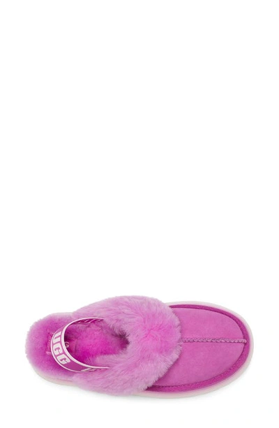 Ugg Women's Funkette Shearling Slingback Platform Slippers In Purple Ruby
