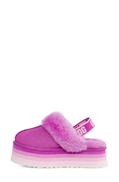 Ugg Women's Funkette Shearling Slingback Platform Slippers In Purple Ruby