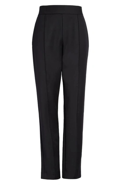 Shop Carolina Herrera High Waist Wool Stretch Skinny Pants In Black