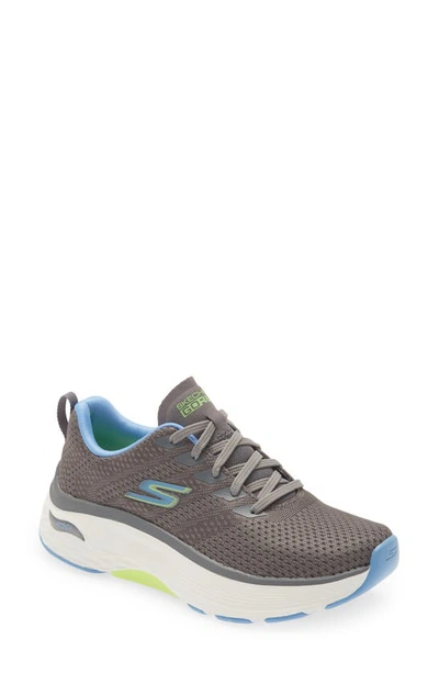 Skechers Max Cushioning Arch Fit Sneaker In Gray/ Blue