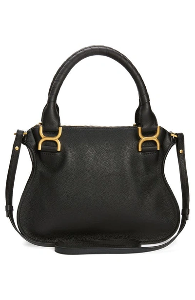 Chloé Small Marcie Leather Satchel In Black