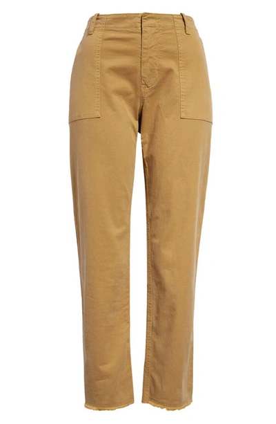 Shop Nili Lotan Jenna Slim Crop Stretch Twill Pants In Camel