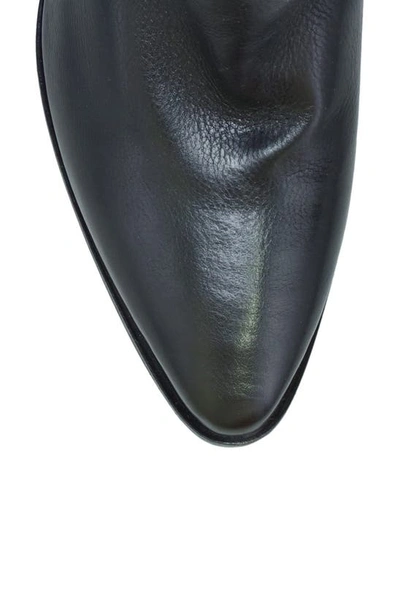 Shop As98 Earl Pointed Toe Asymmetric Zip Bootie In Black