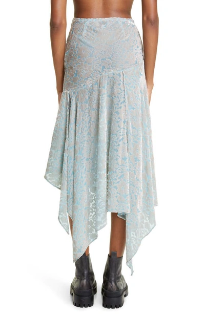 Collina Strada Pansy Handkerchief Midi Skirt In Sky Blue