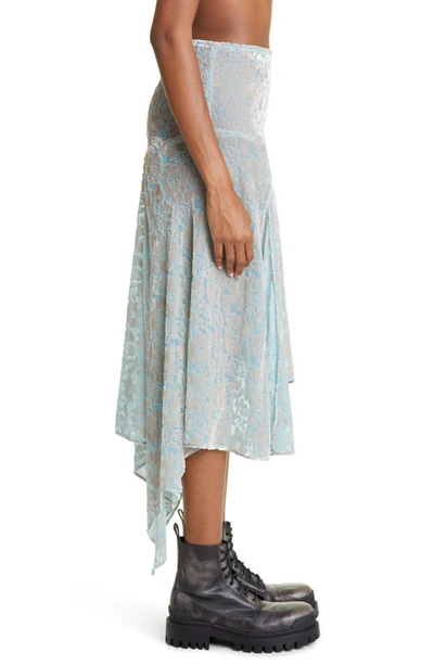 Collina Strada Pansy Handkerchief Midi Skirt In Sky Blue