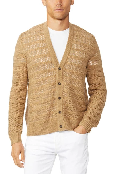 Shop Paige Kofi Mixed Stitch Cardigan In Caramel Sunset