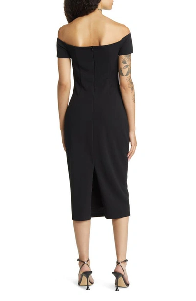 Shop Lulus Make A Toast Off The Shoulder Cutout Cocktail Dress In Black