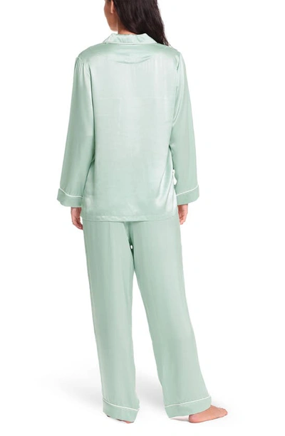 Shop Papinelle Silk Pajamas In Matcha