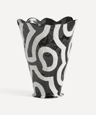 Shop Hay Jessica Hans Shadow Vase In Black And White