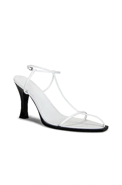 Shop The Row T Bar Heel Sandals In Optic White