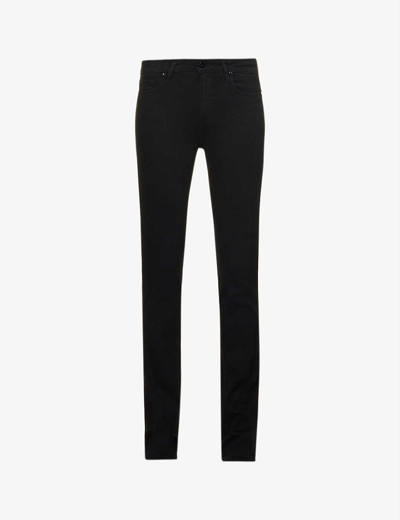 Shop Paige Women's Black Shadow Manhattan Boot Slim-fit High-rise Stretch-denim Jeans