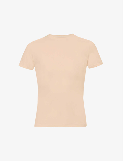 Shop Skims Women's Sand Fits Everybody Stretch-jersey T-shirt