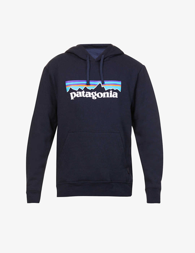 Shop Patagonia Men's New Vy P-6 Uprisal Brand-print Recycled Polyester And Recycled Cotton-blend Hoody In Blue