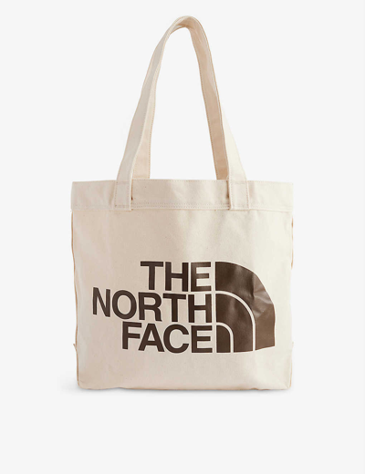 The North Face Logo-embossed Brand-tab Cotton-canvas Tote Bag In  Beige/brown | ModeSens