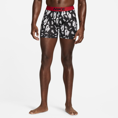 Shop Nike Men's Dri-fit Essential Micro Boxer Briefs In Black
