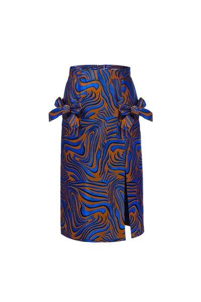 Shop Andreeva Blue Printed Skirt