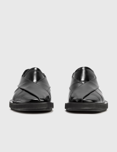 Shop Gmbh Chappal Loafers In Black