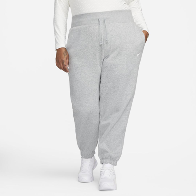 Shop Nike Women's  Sportswear Phoenix Fleece High-waisted Oversized Sweatpants (plus Size) In Grey