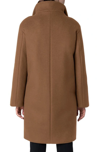 Akris Punto 2-in-1 Quilted & Wool Blend Car Coat In 043 Malt