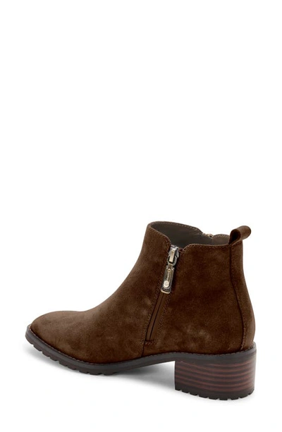 Shop Blondo Samara Waterproof Leather Bootie In Brown Suede