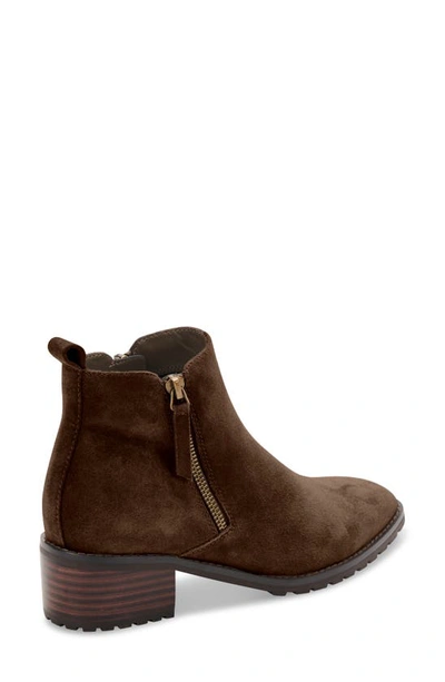 Shop Blondo Samara Waterproof Leather Bootie In Brown Suede