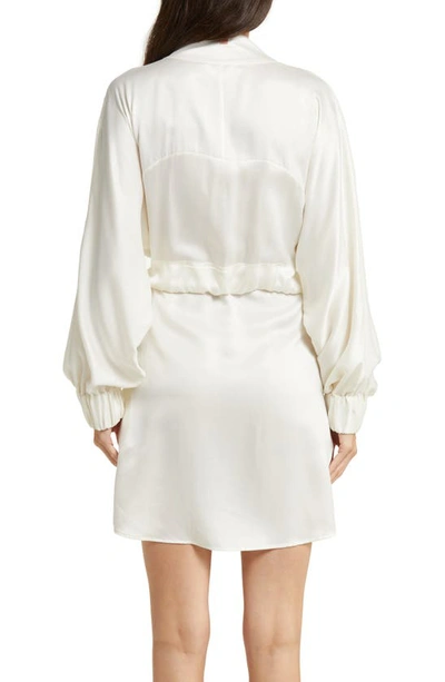 Shop Lunya Washable Silk Robe In Tranquil White