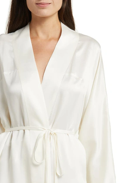 Shop Lunya Washable Silk Robe In Tranquil White