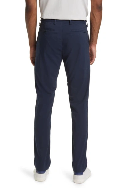 Shop Faherty Movement Organic Cotton Blend Pants In Navy