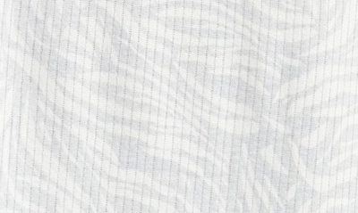 Shop Splendid Print Long Sleeve Crop Pajamas In Grey Heather-ink Animal