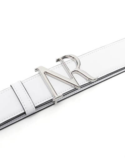 Shop Nina Ricci Logo-buckle Fastening Belt In White