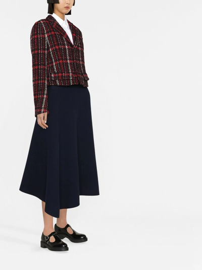 Shop Marni Single-breasted Tweed Jacket In Red
