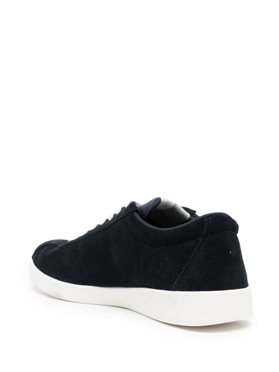 Shop Armani Exchange Side Logo-print Detail Sneakers In Blue