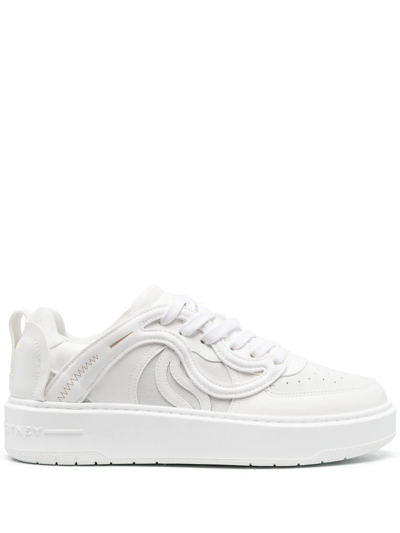 Shop Stella Mccartney Cut-out Lace-up Sneakers In White
