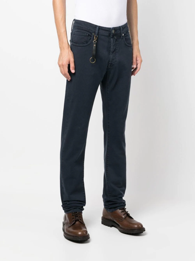 Shop Incotex Low-rise Slim-cut Jeans In Blue